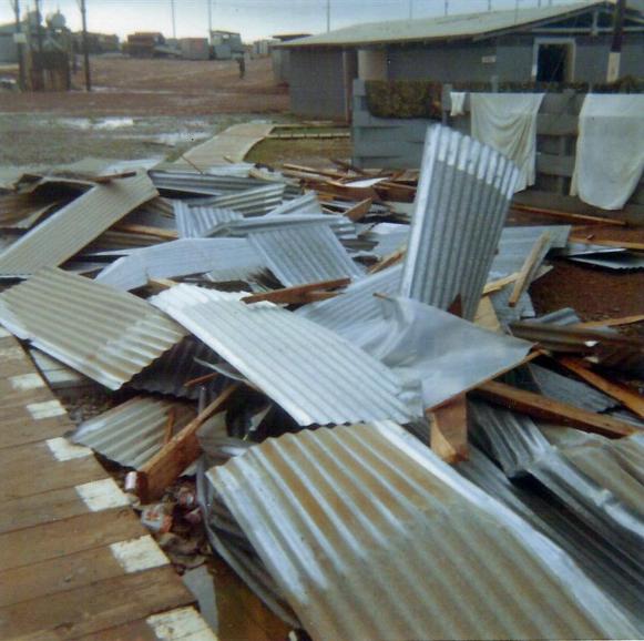 What Was Left Of Our Theater Roof After A Storm In 1970
